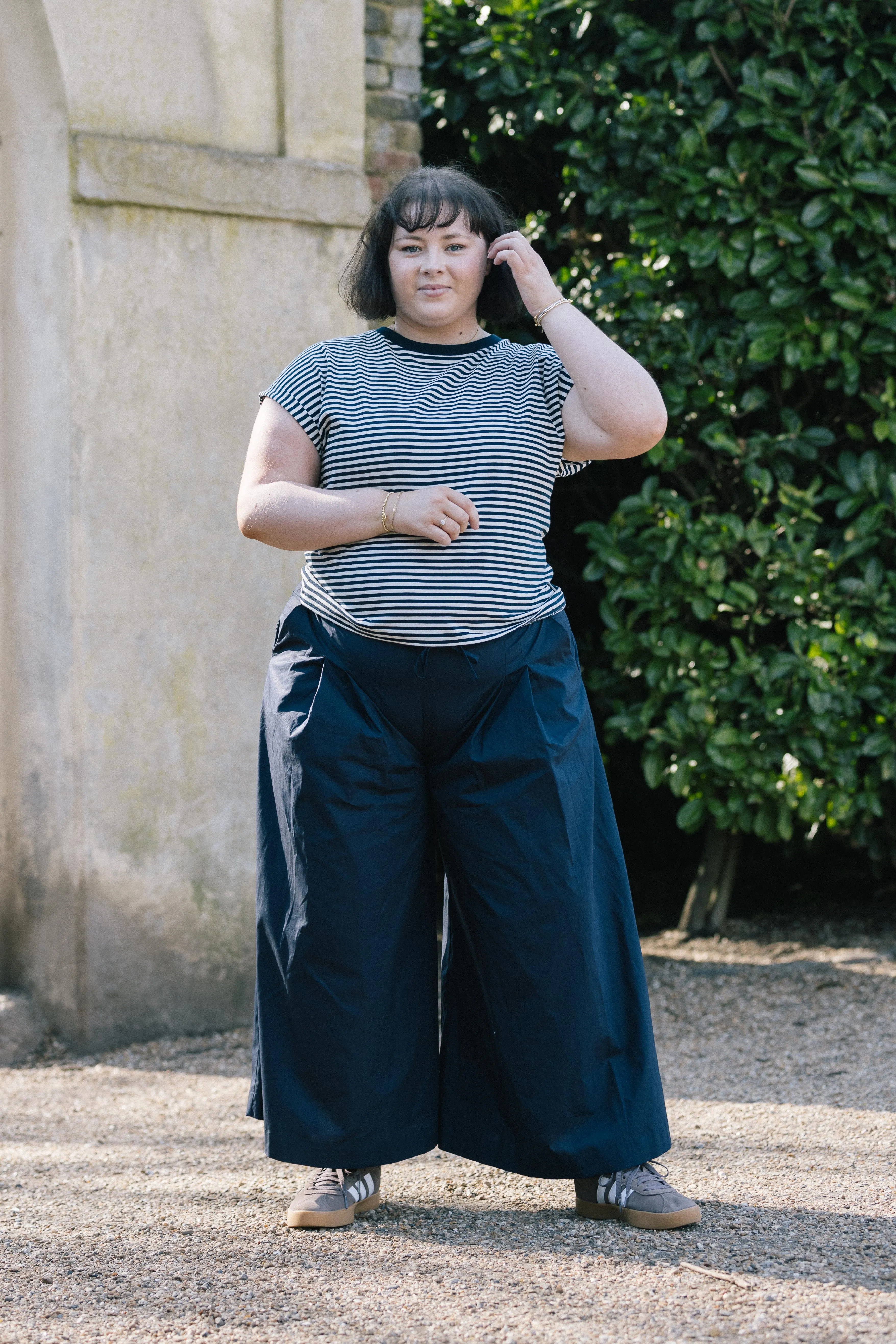 Navy Super Wide Leg Culottes
