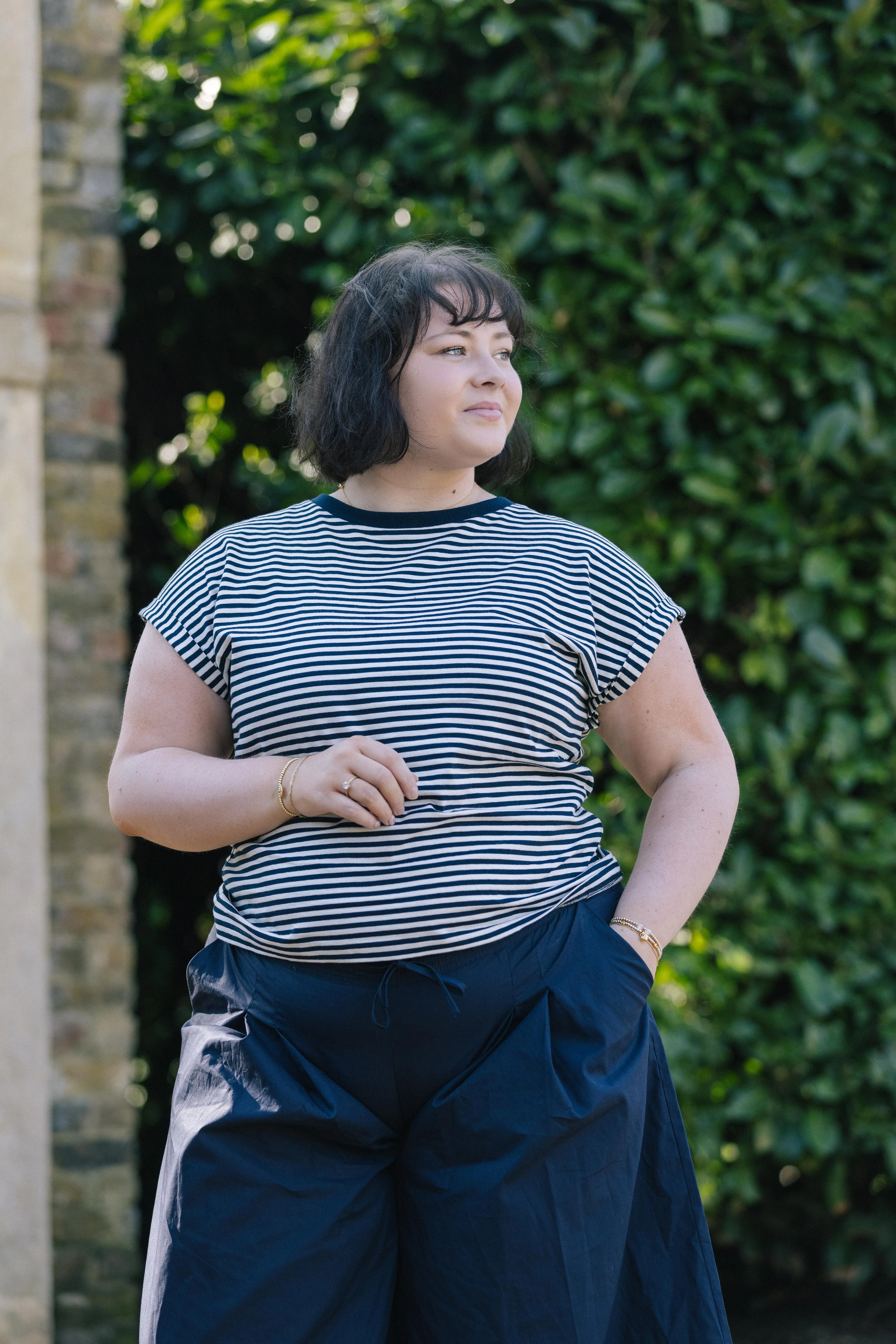 Navy Super Wide Leg Culottes