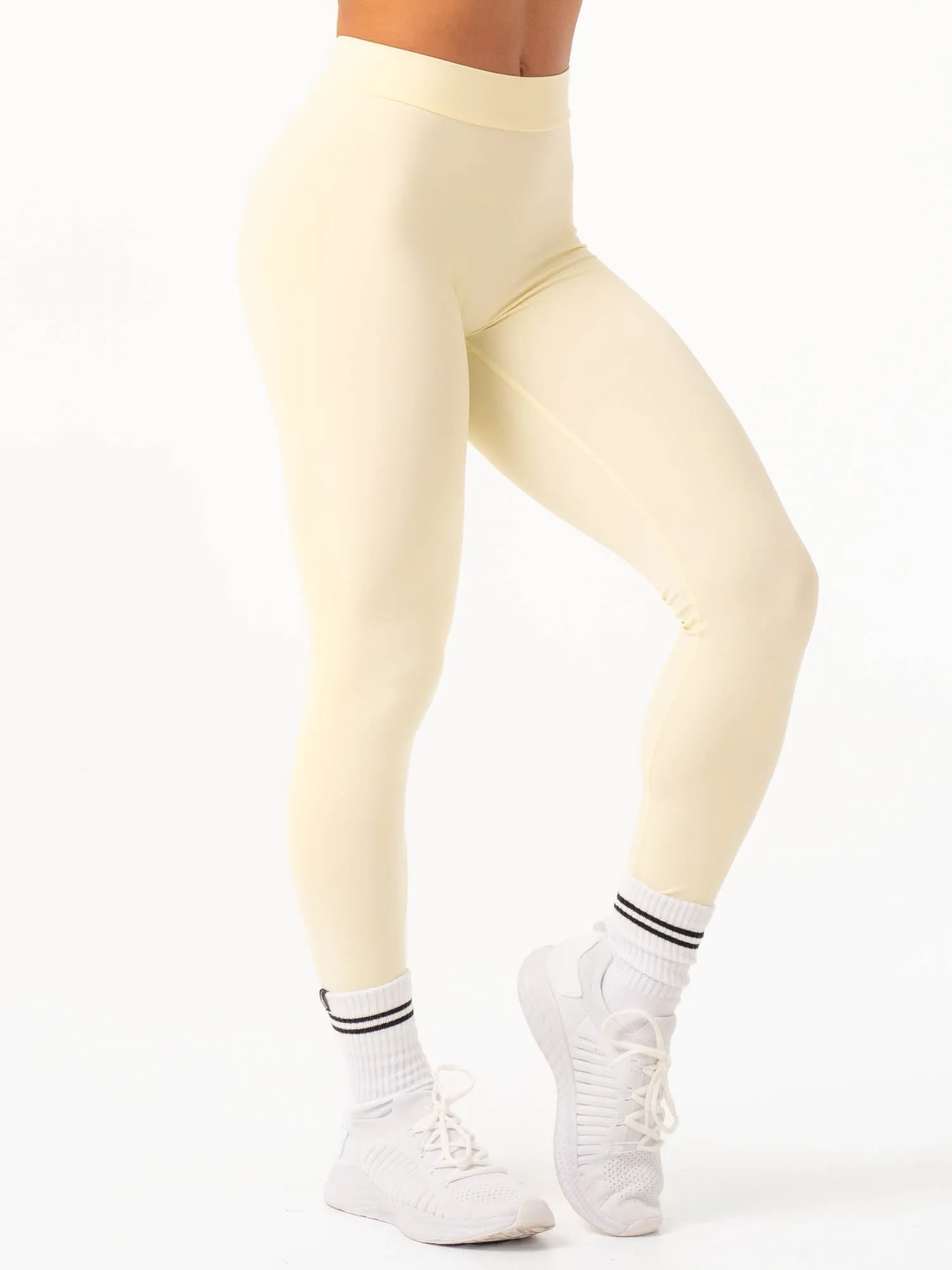 NKD V Scrunch Leggings - Lemon Drop