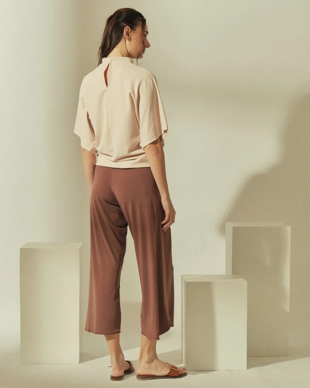 Oltman Short Sleeves Neocrepe Top