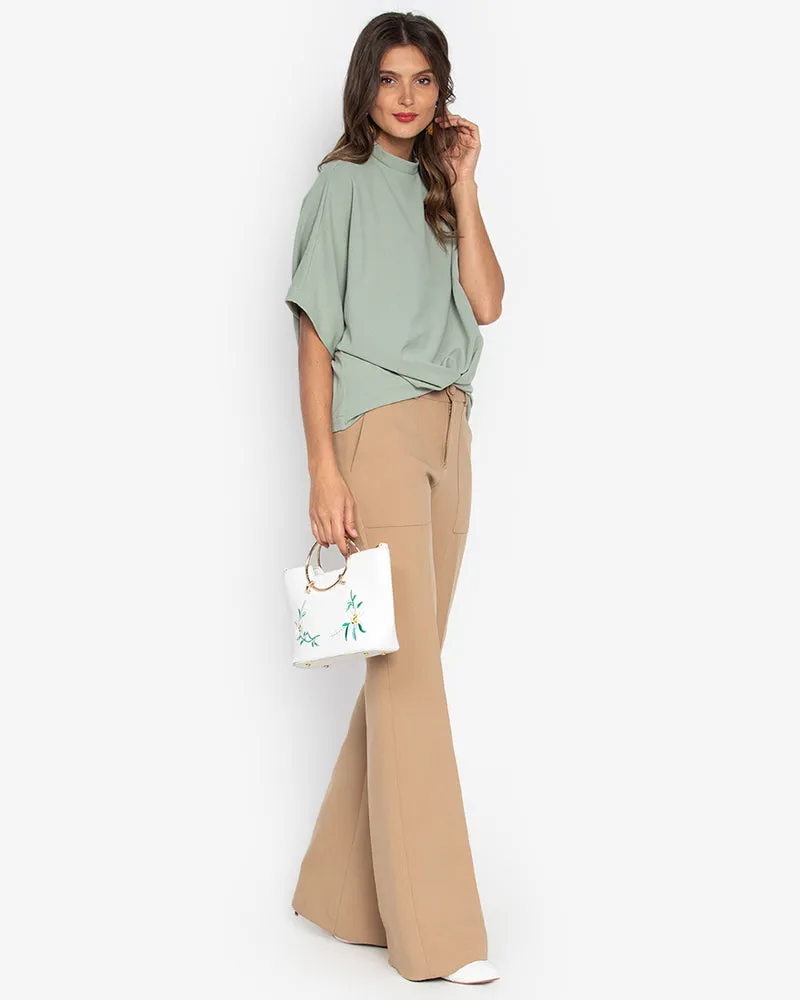 Oltman Short Sleeves Neocrepe Top