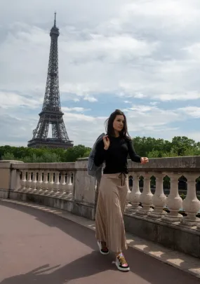 Orly Beige Corduroy Maxi Skirt