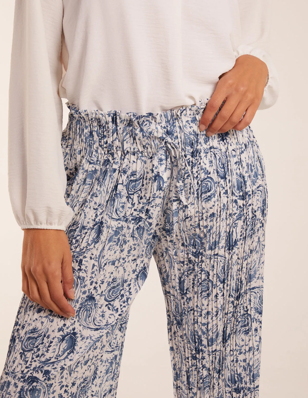 Paisley Wide Leg Culotte Trousers