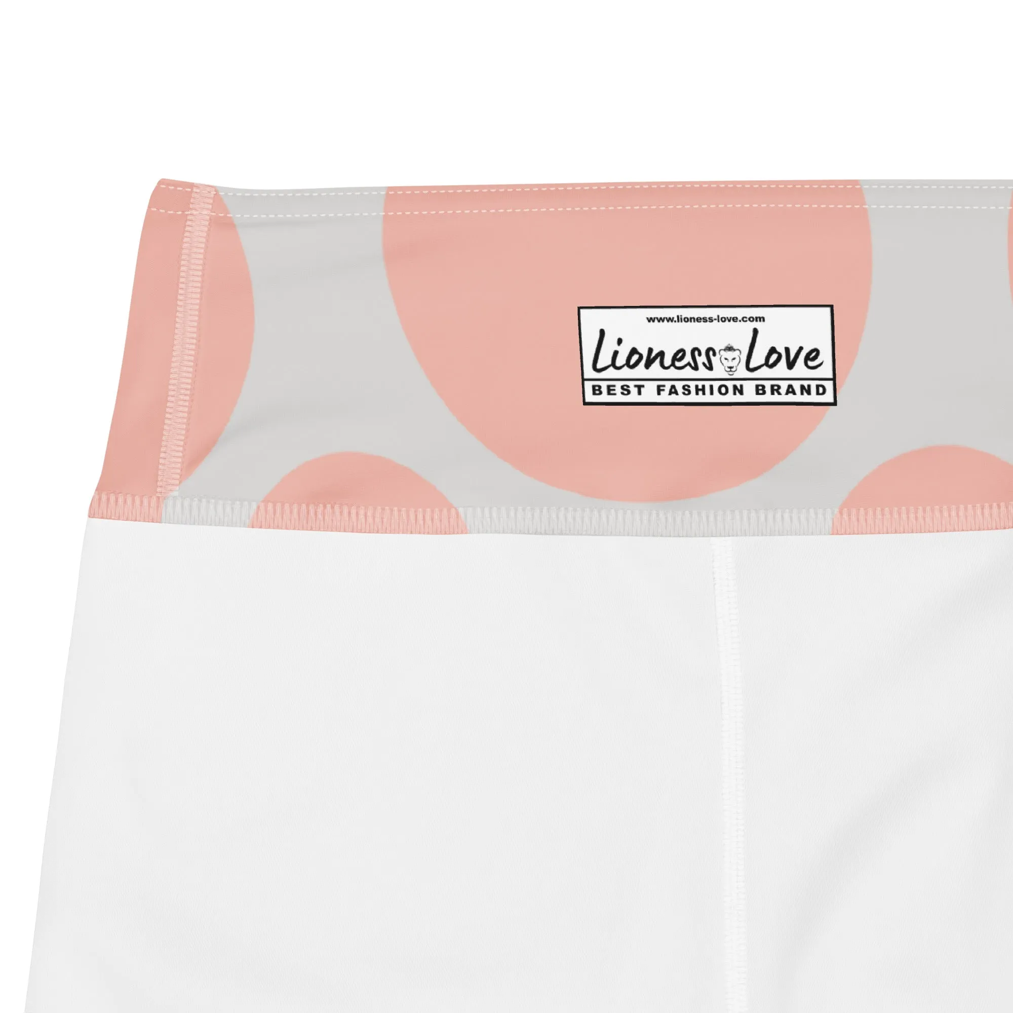 Peachy Polka Dots Yoga Capri Leggings | Capri Leggings, lioness-love
