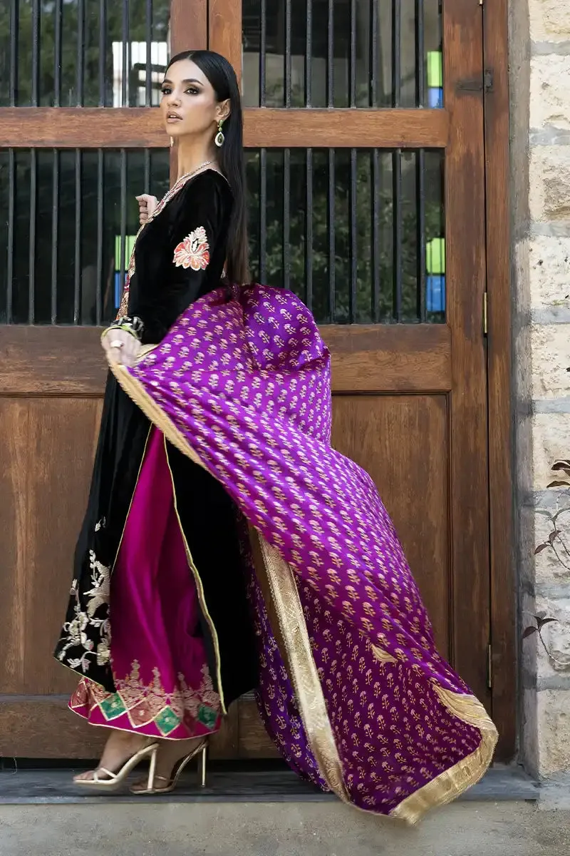 Pinktree - Shikar-e-Husan - Black & Hot Pink - 3 Piece
