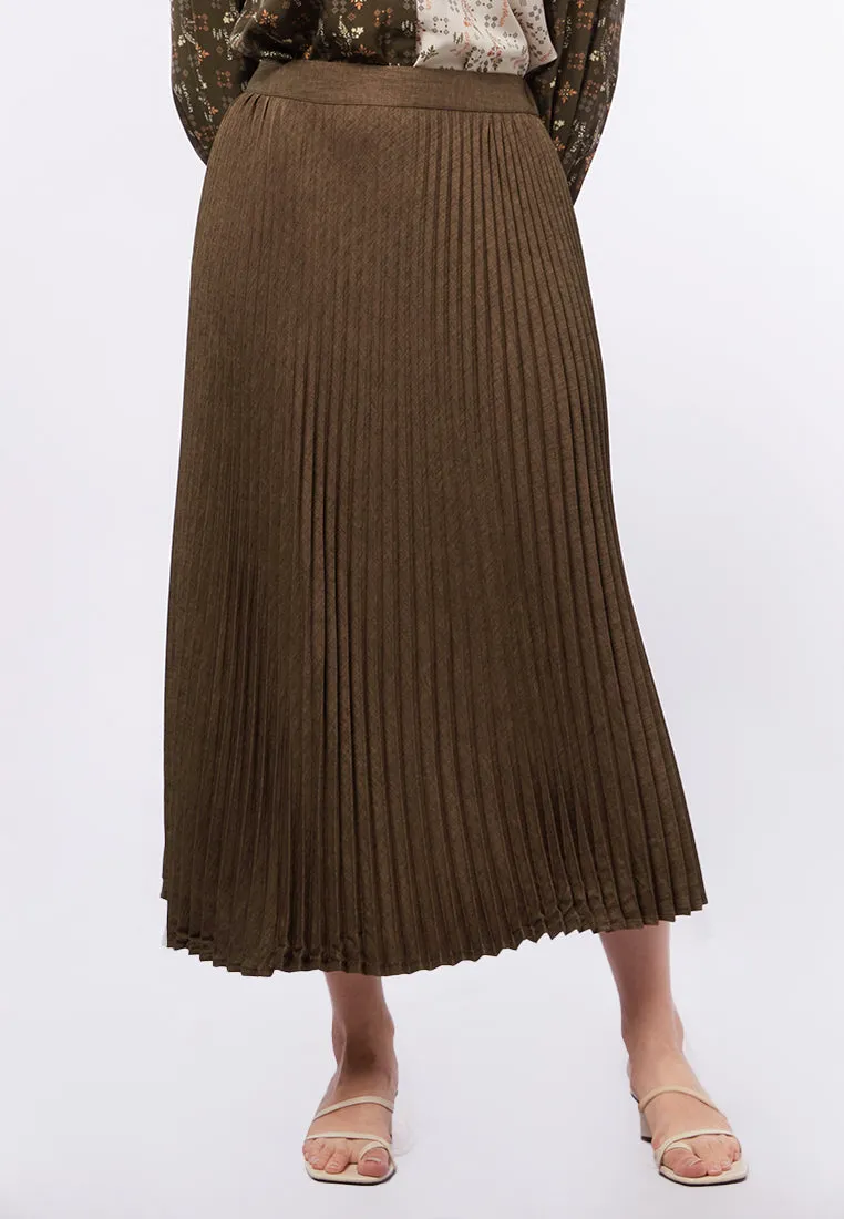 Pleated Maxi Skirt