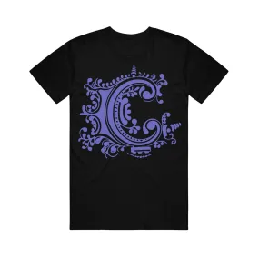 Purple Logo Black T-Shirt