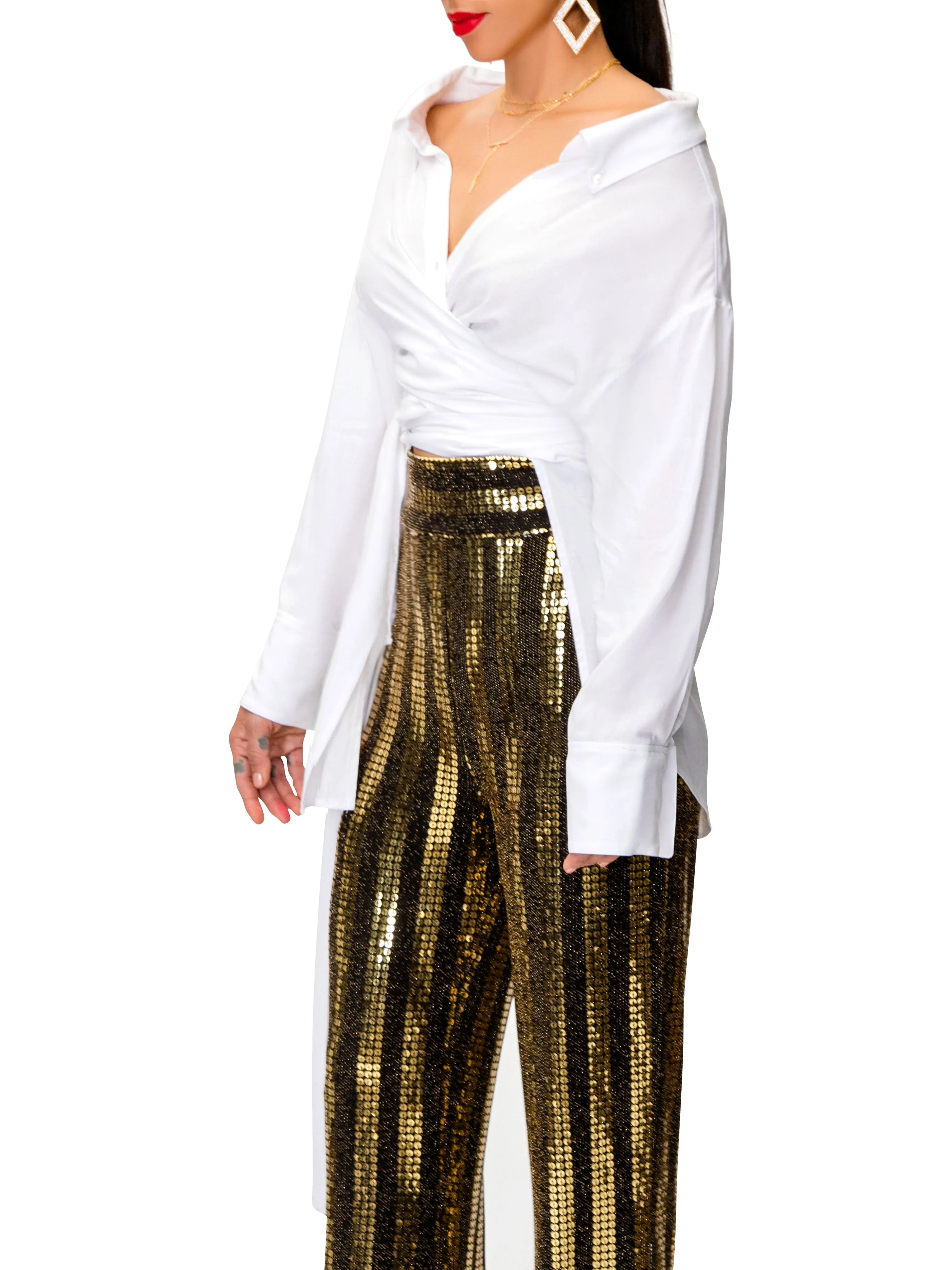 "Angel" Wrap Dress Shirt