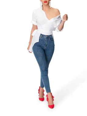 "Angel" Wrap Dress Shirt