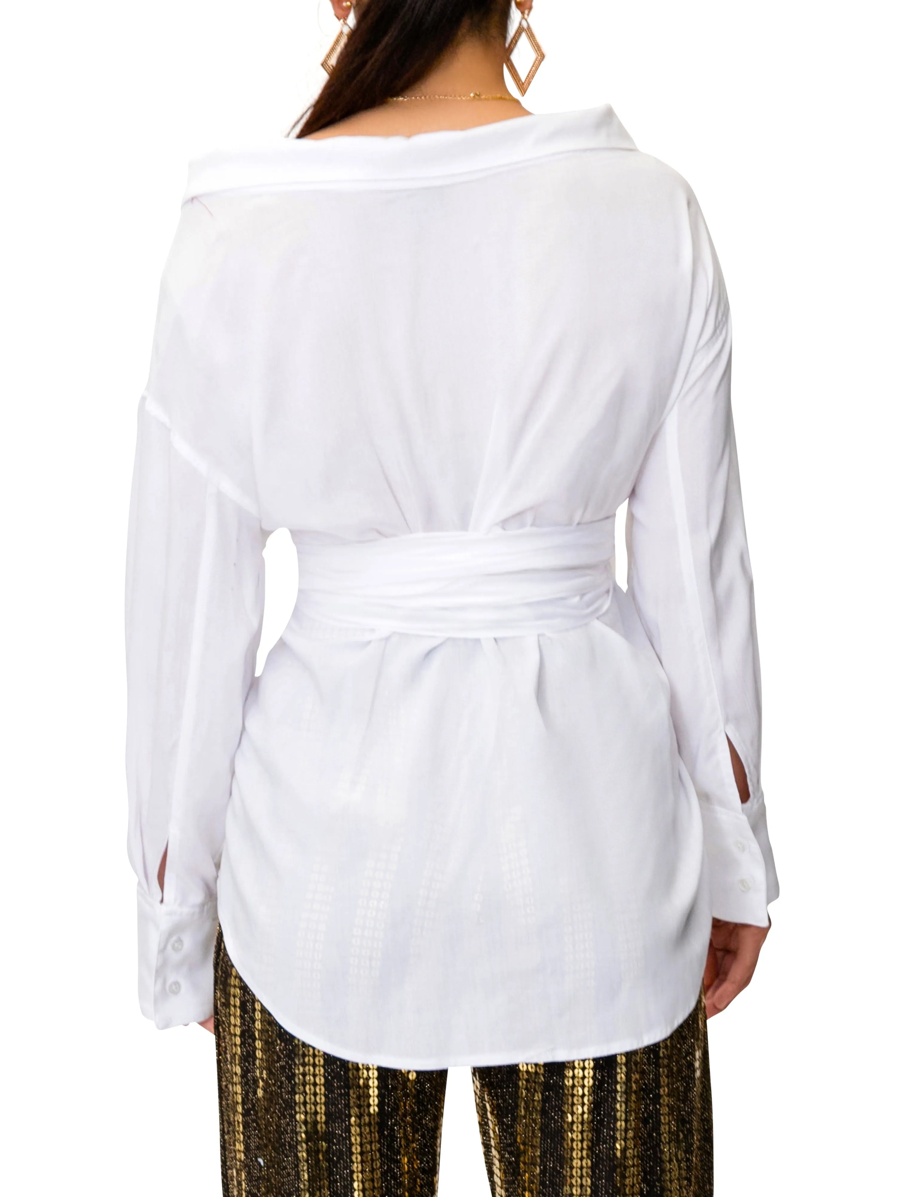"Angel" Wrap Dress Shirt