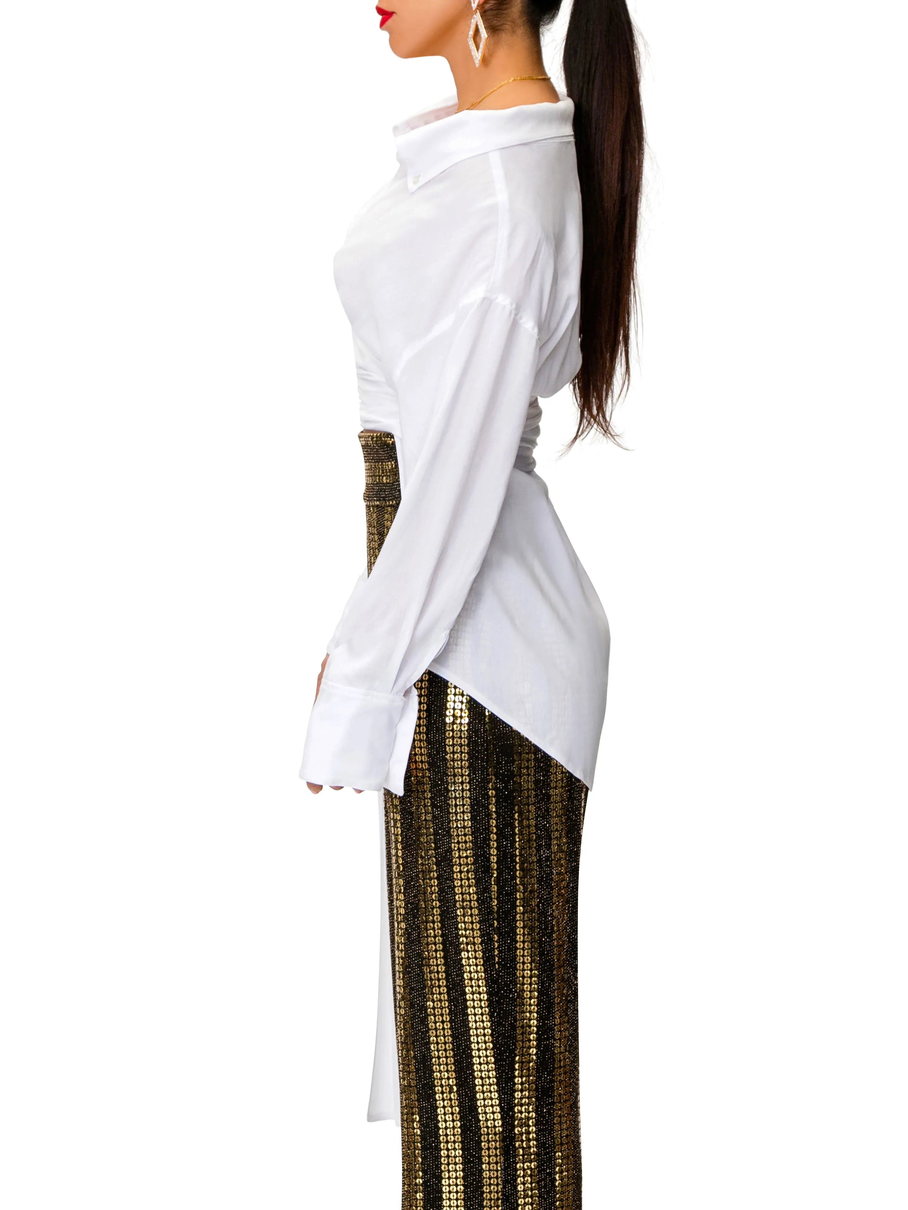 "Angel" Wrap Dress Shirt
