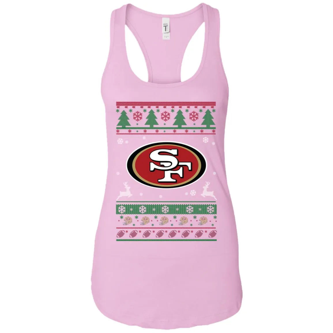 San Francisco 49ers Logo Football Teams Ugly Christmas Sweater Women Tank