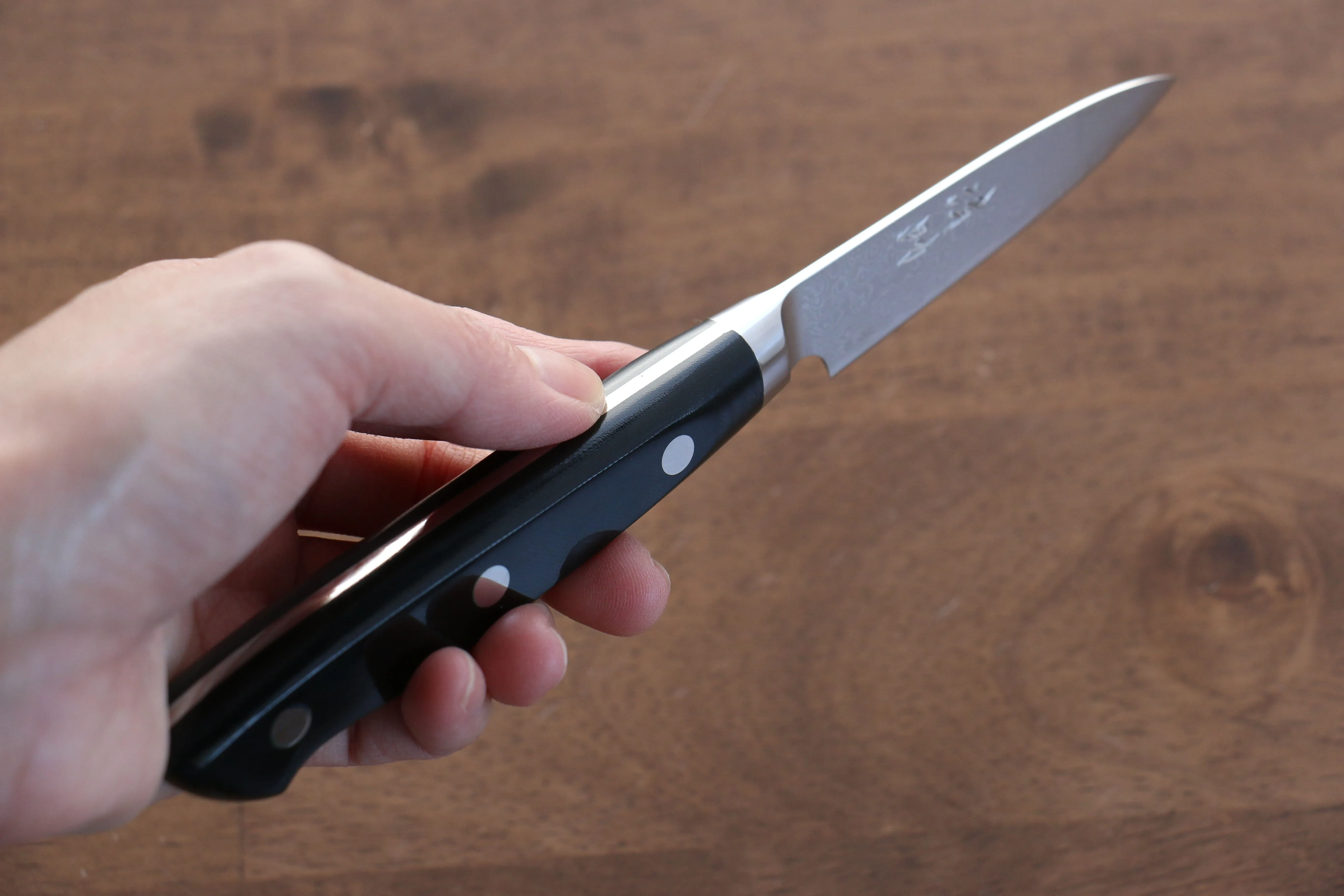 Seisuke VG10 33 Layer Damascus Paring 75mm Micarta Handle