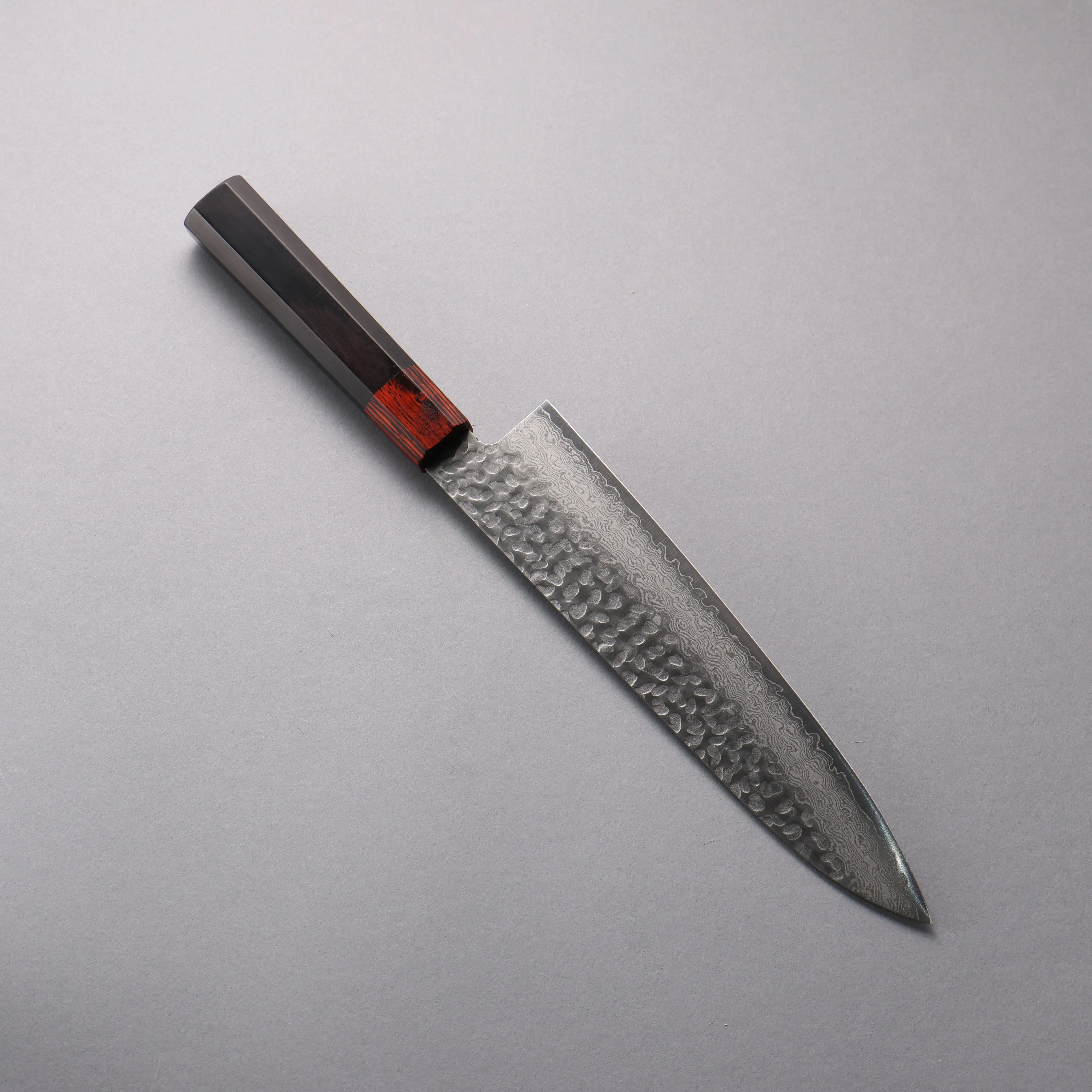 Seisuke VG10 33 Layer Hammered Damascus Gyuto  210mm Black Pakka wood Handle