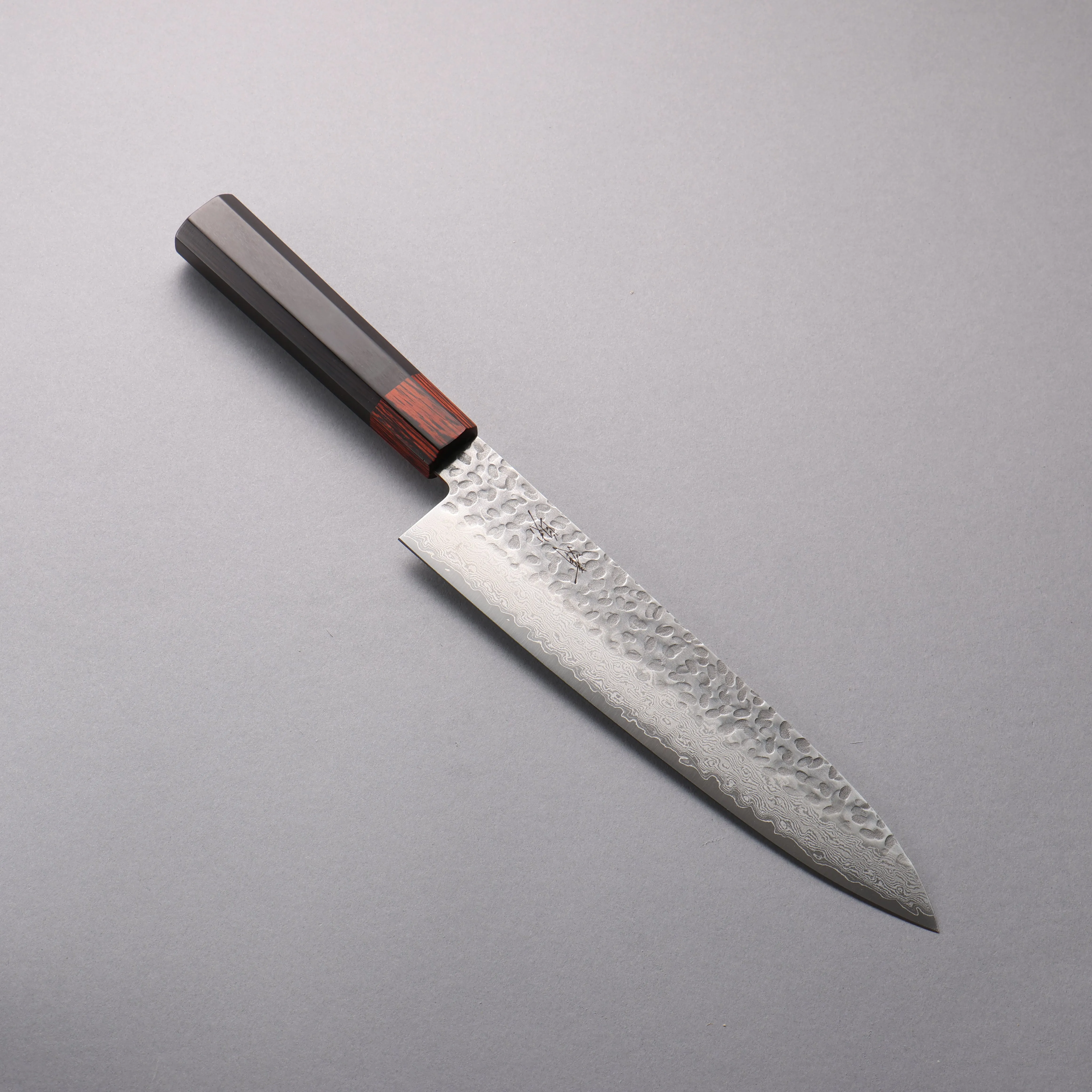 Seisuke VG10 33 Layer Hammered Damascus Gyuto  210mm Black Pakka wood Handle