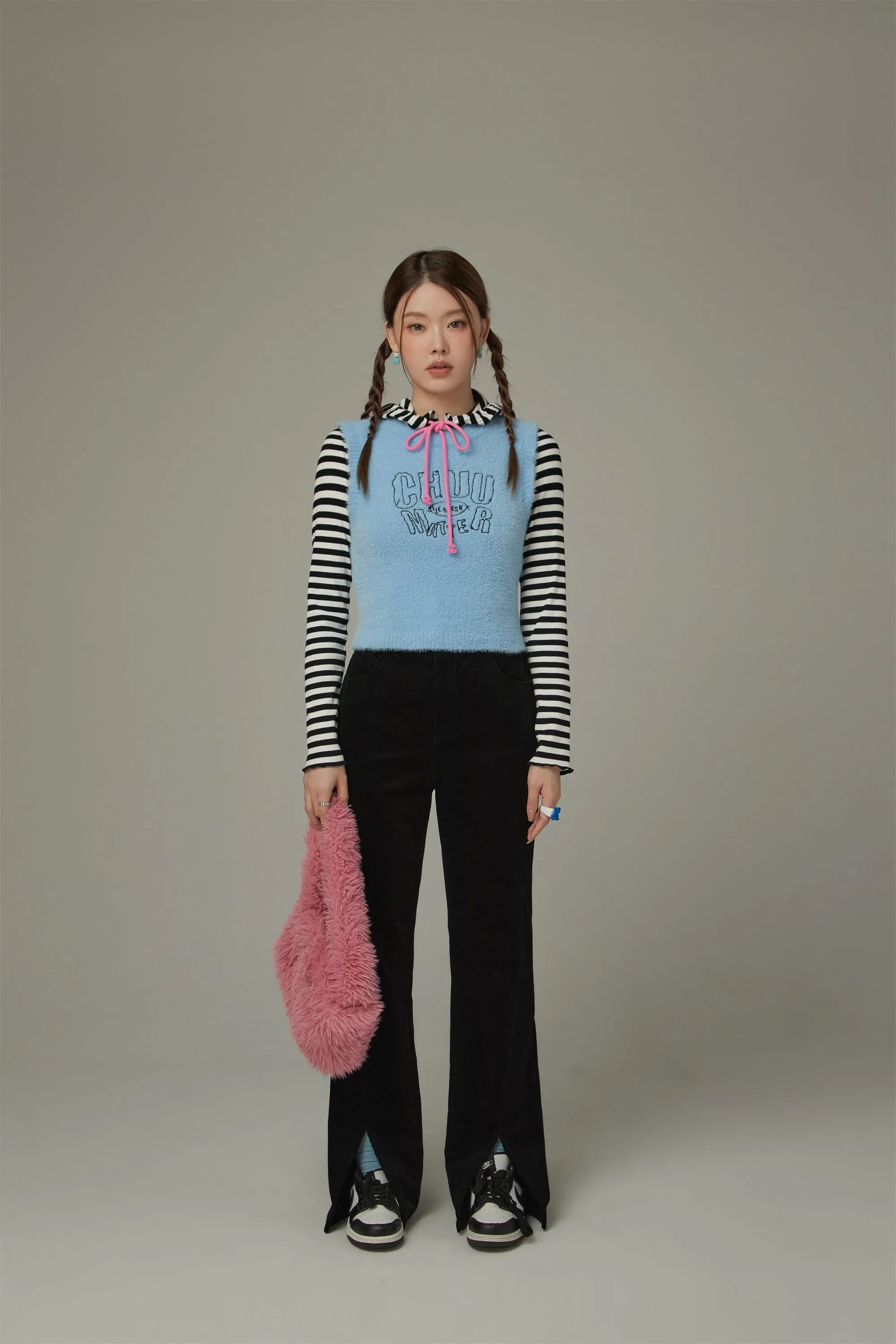 Slit Corduroy Pants