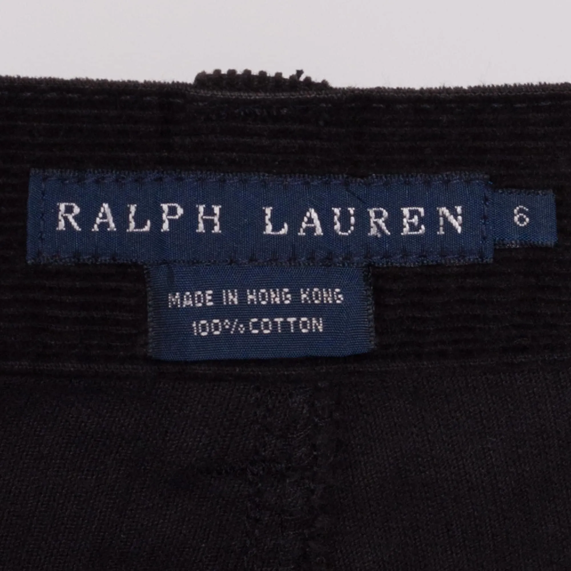 Small Y2K Ralph Lauren Black Corduroy Pants