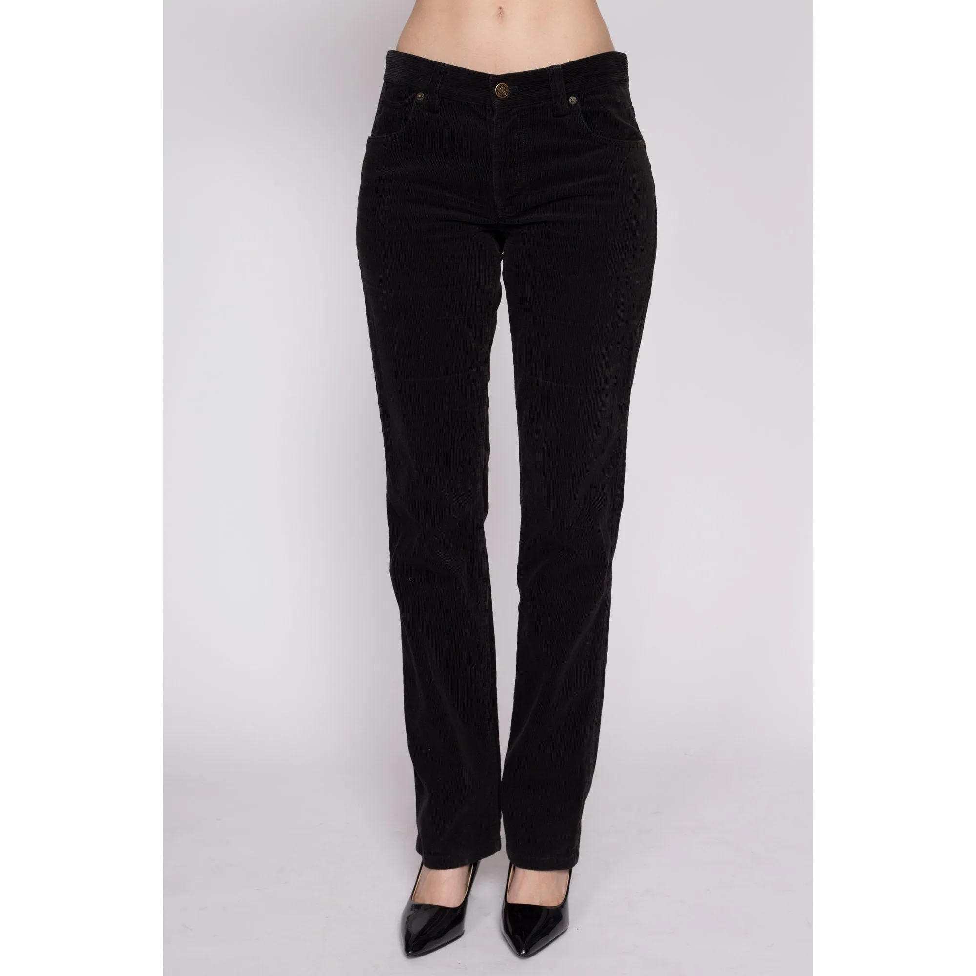 Small Y2K Ralph Lauren Black Corduroy Pants