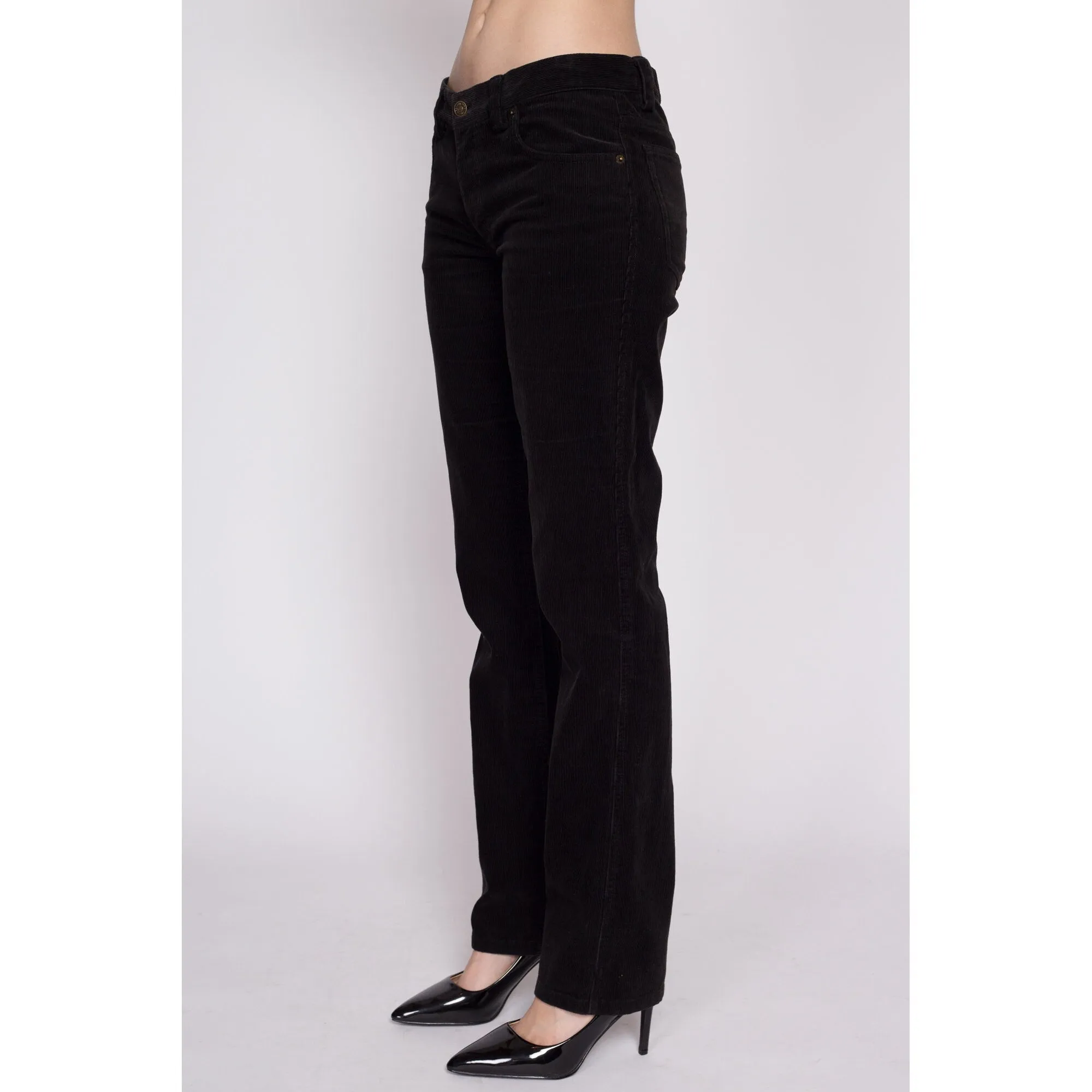 Small Y2K Ralph Lauren Black Corduroy Pants