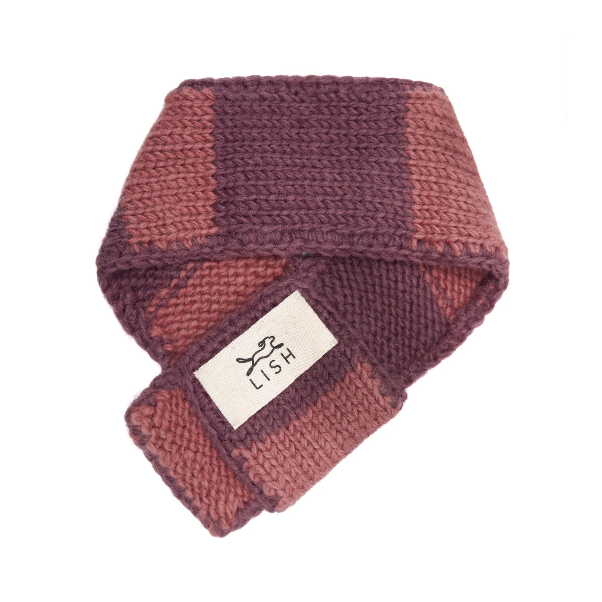 Smithy Mauve & Pink Stripe Pull-On Dog Neck Warmer