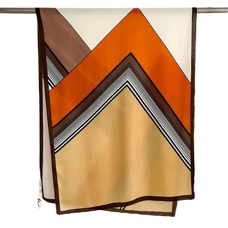 Soft & Stylish Geometric Wool Scarf – Color Block Design