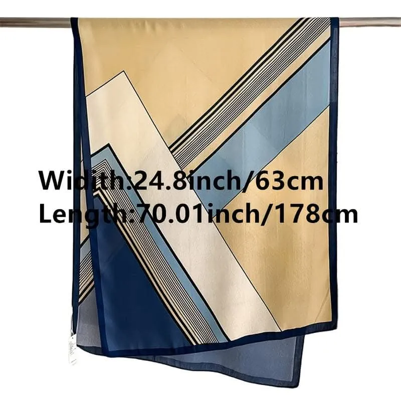Soft & Stylish Geometric Wool Scarf – Color Block Design