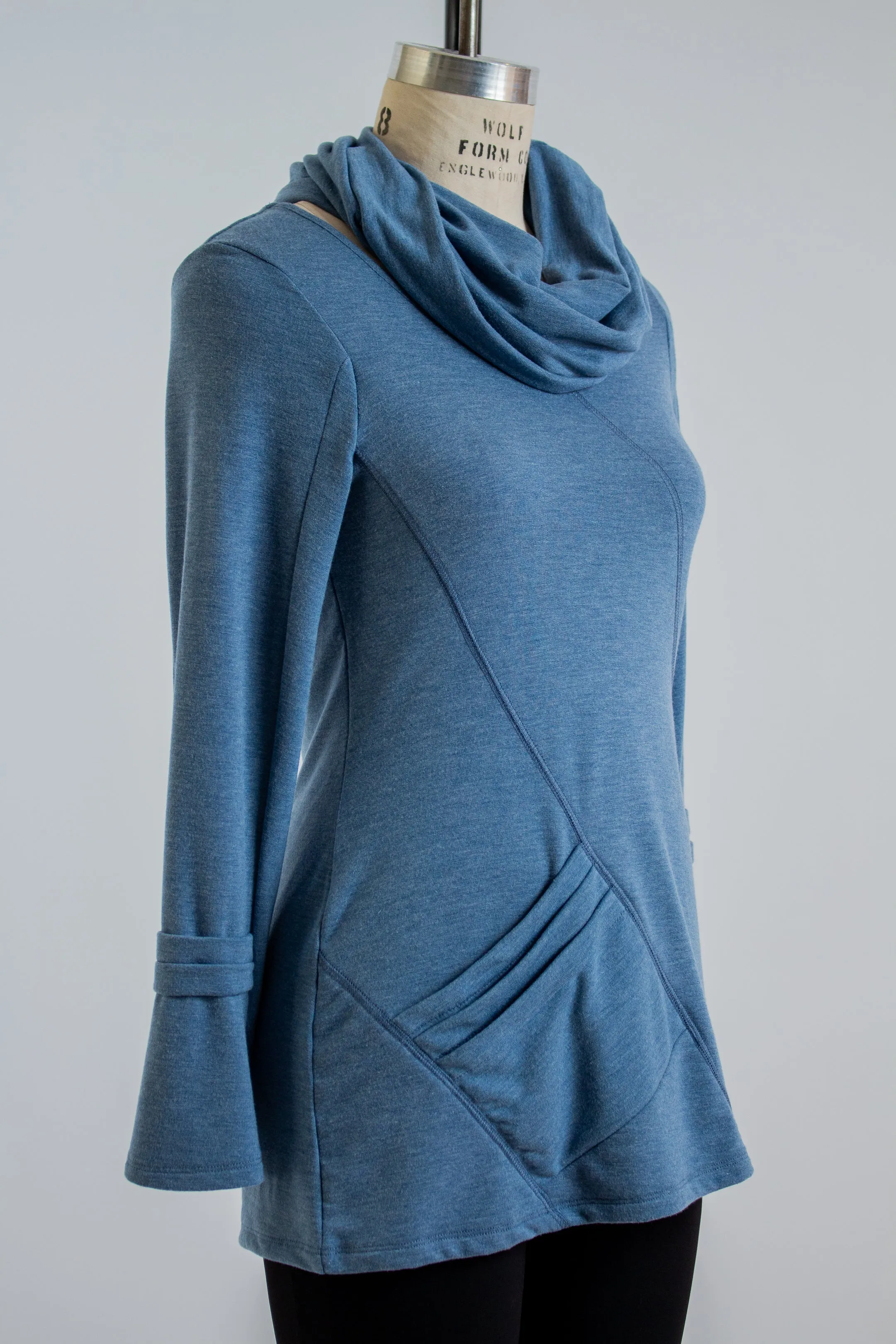 Soft Denim Long Sleeve Top
