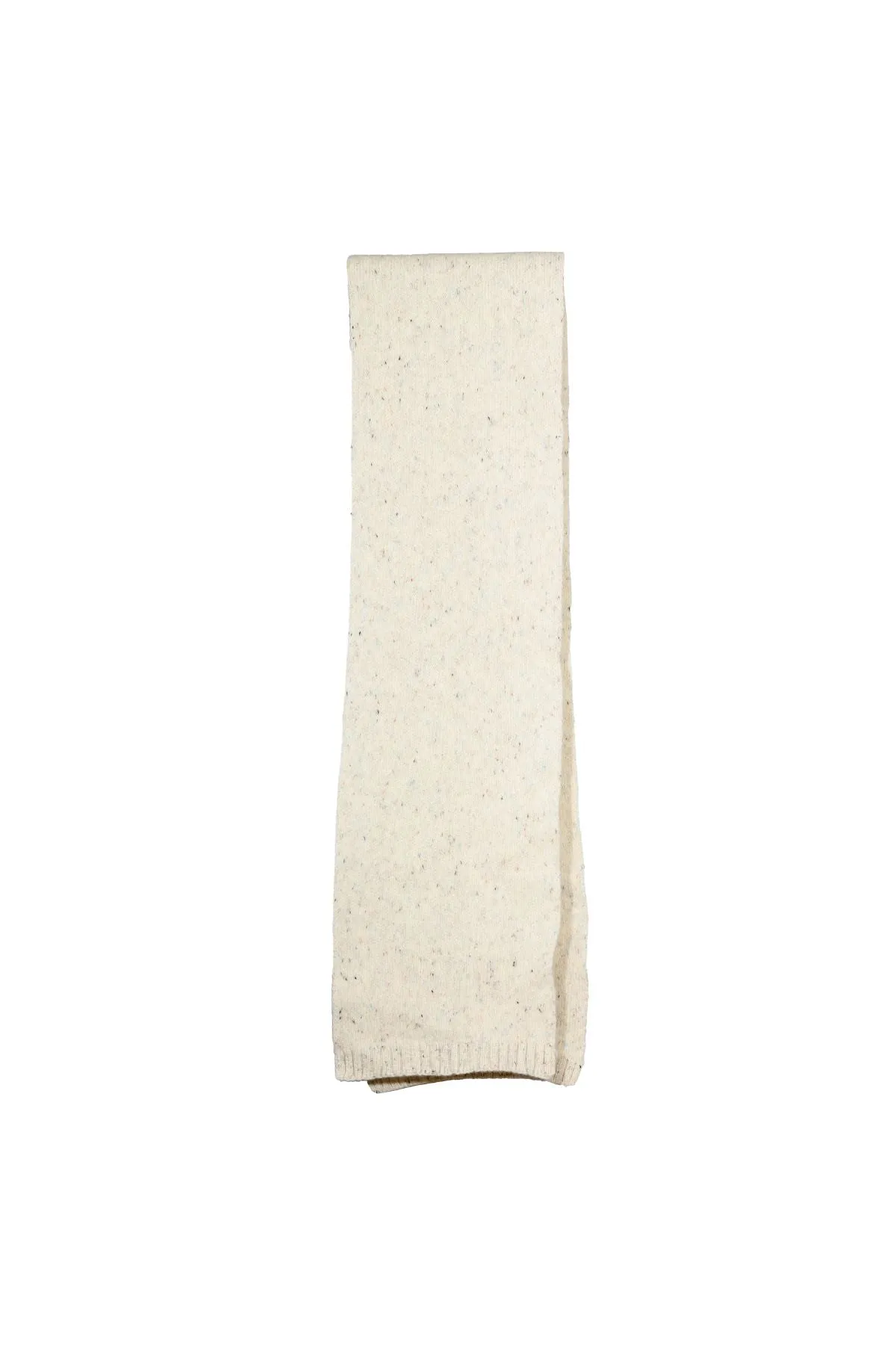 Speckled Knit Scarf Cream in Wool