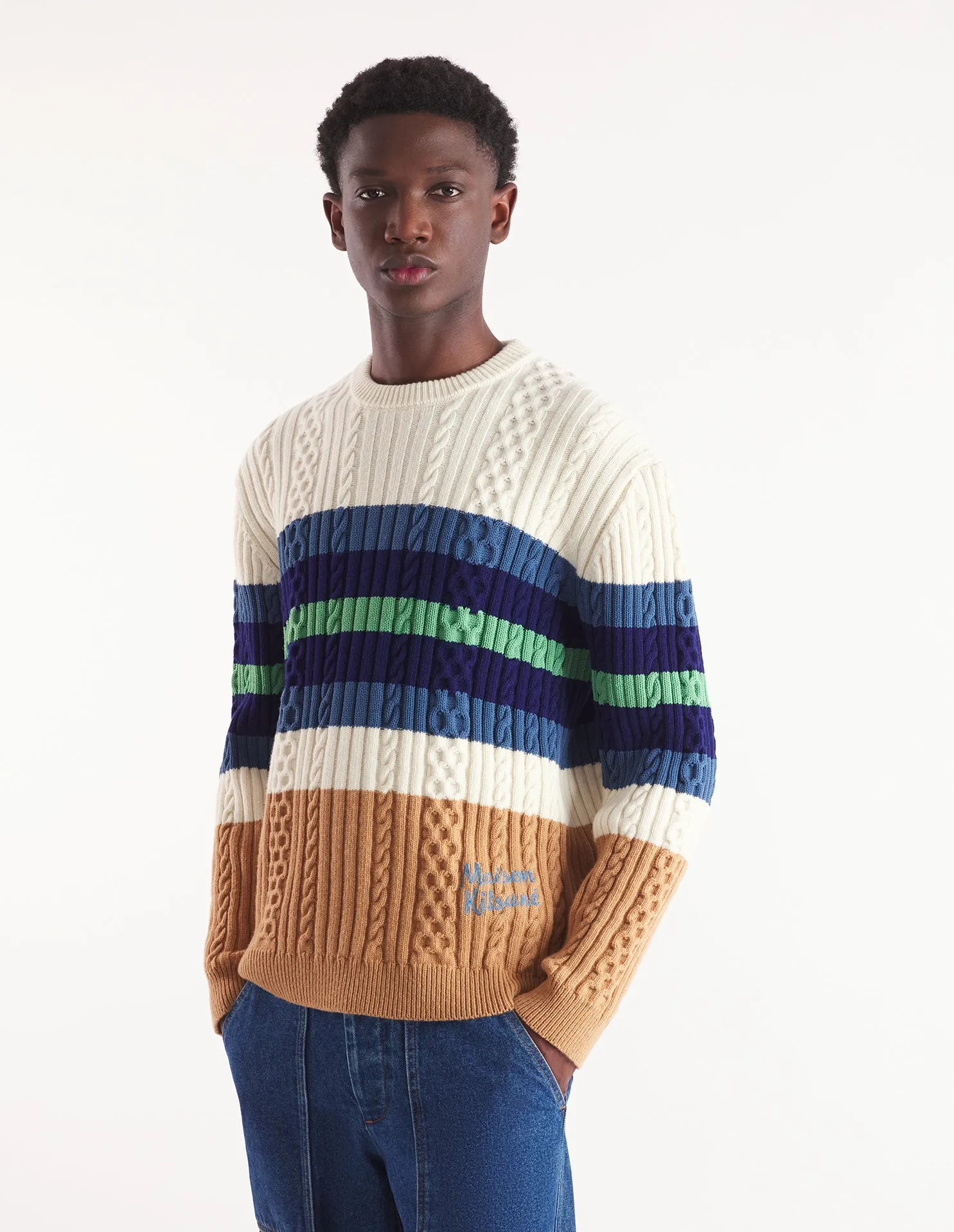 STRIPED CABLE JUMPER