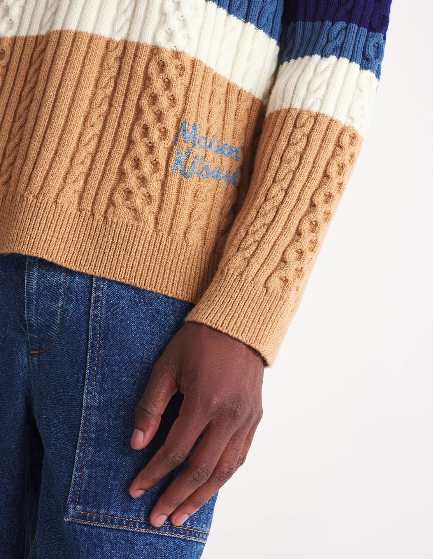 STRIPED CABLE JUMPER