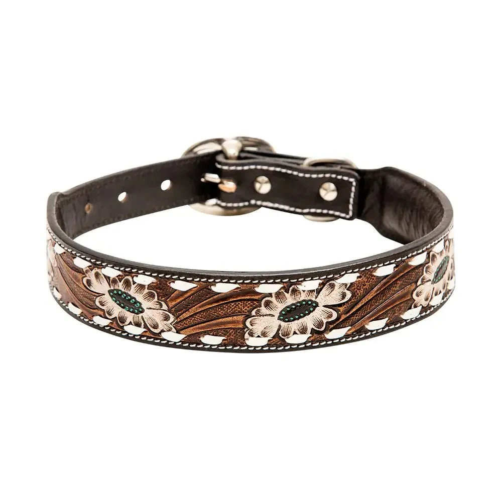 Stylish Hotshots Leather Dog Collar - Handcrafted, Durable, Custom Fit for Active Dogs
