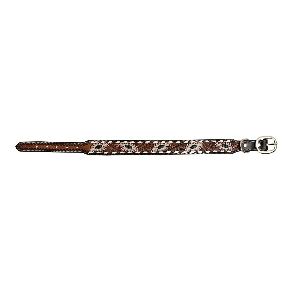 Stylish Hotshots Leather Dog Collar - Handcrafted, Durable, Custom Fit for Active Dogs