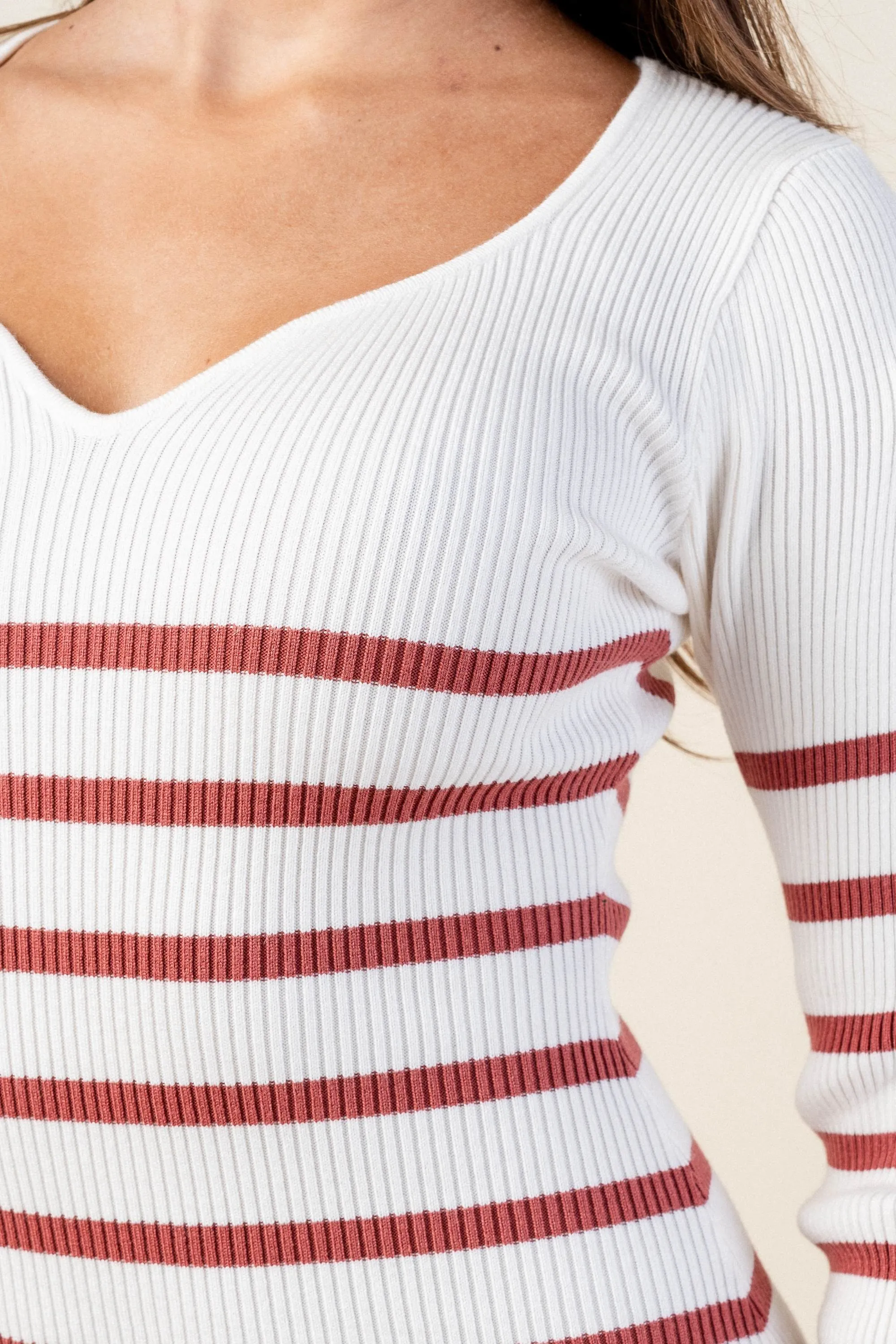 SWEATER RIB STRIPE DRESS