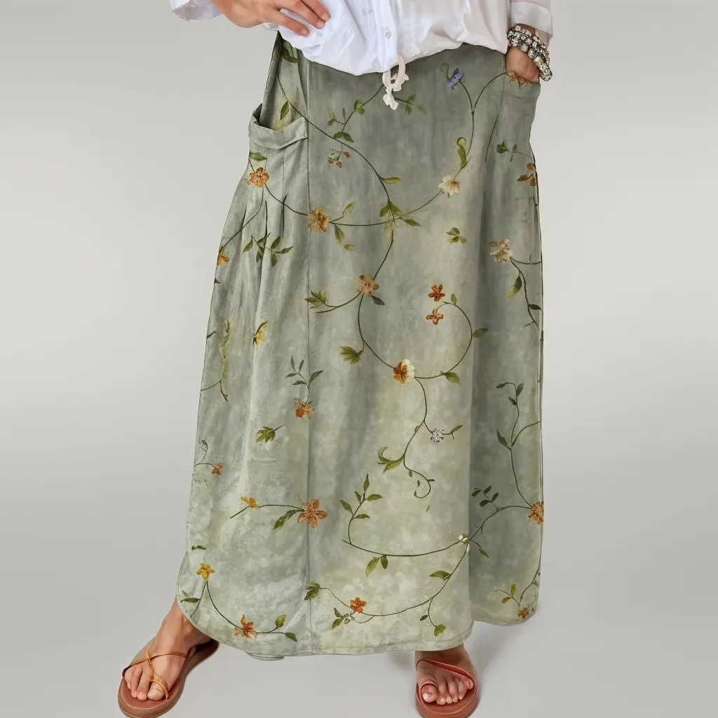 Sylis | Flower Maxi Skirt