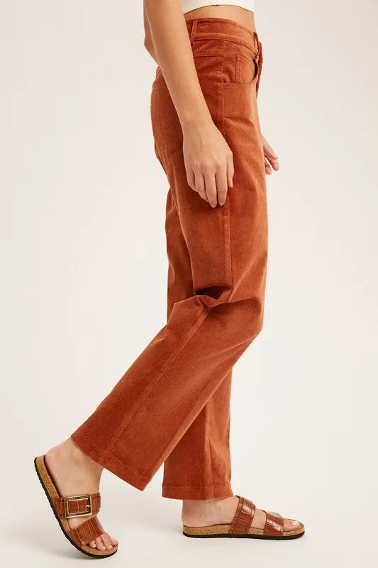 The Rowan Corduroy Straight Leg Pants
