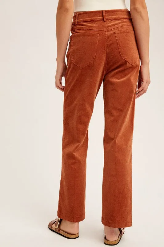 The Rowan Corduroy Straight Leg Pants