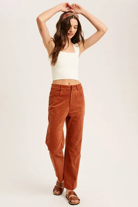 The Rowan Corduroy Straight Leg Pants