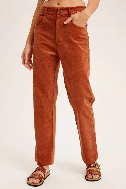 The Rowan Corduroy Straight Leg Pants