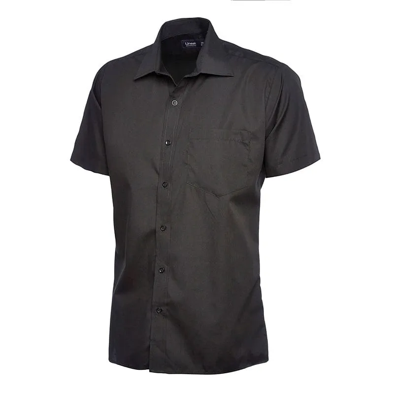 Uneek UC710 Mens Poplin Half Sleeve Shirt