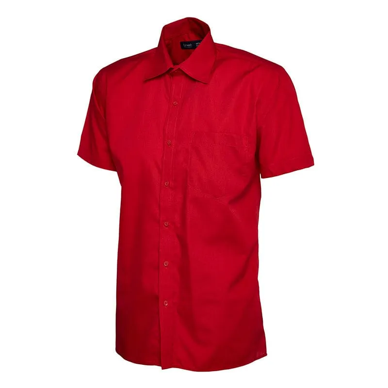 Uneek UC710 Mens Poplin Half Sleeve Shirt