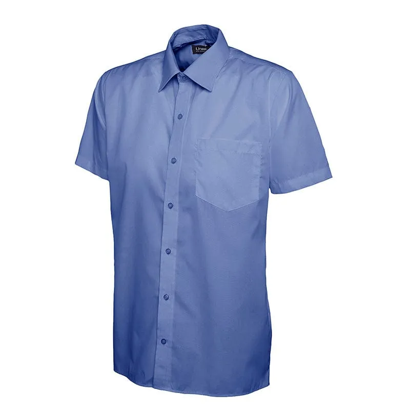Uneek UC710 Mens Poplin Half Sleeve Shirt