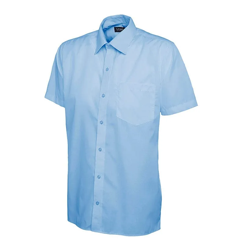 Uneek UC710 Mens Poplin Half Sleeve Shirt