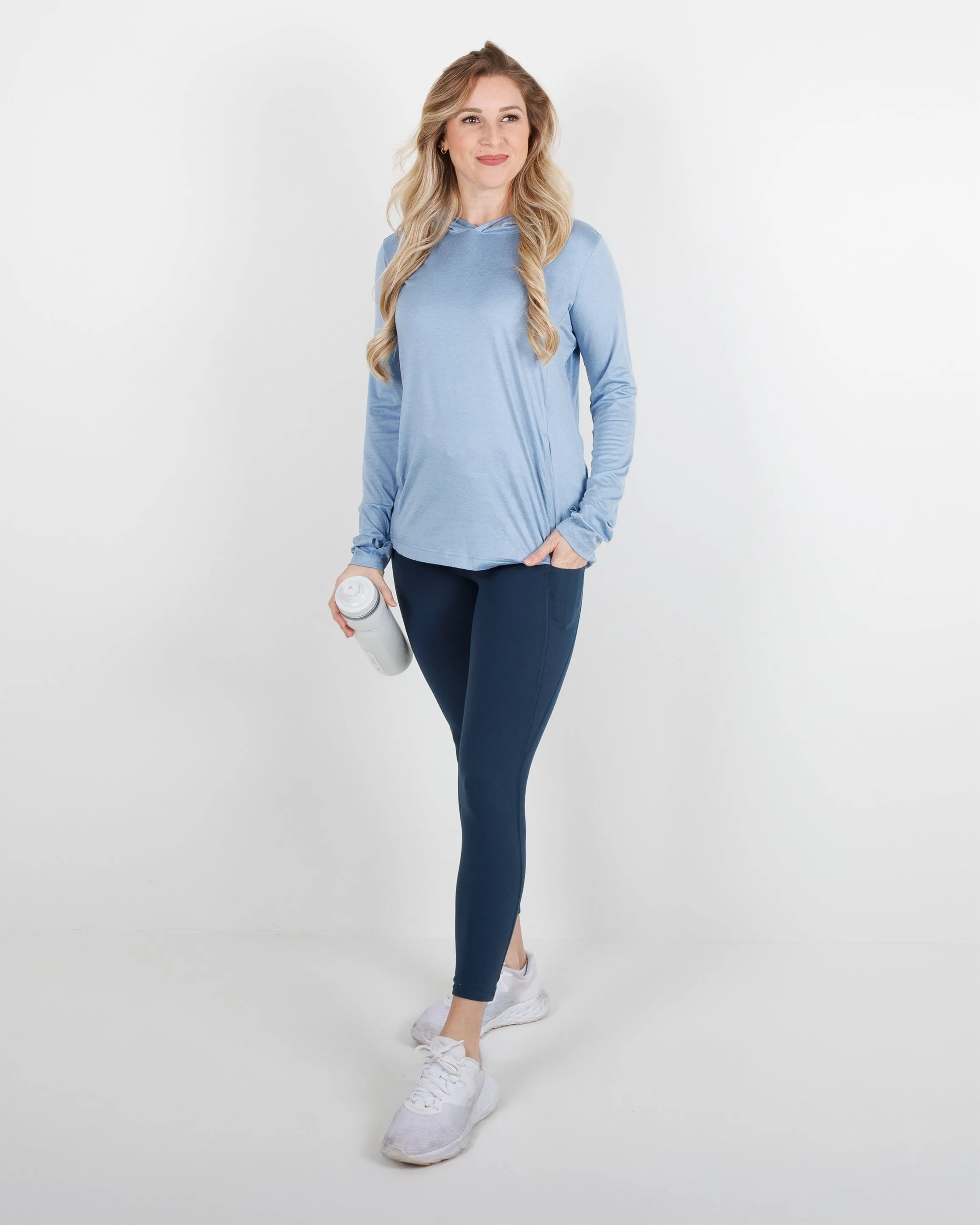 Women Blacks Beach Hoodie - Ashleigh Blue Heather