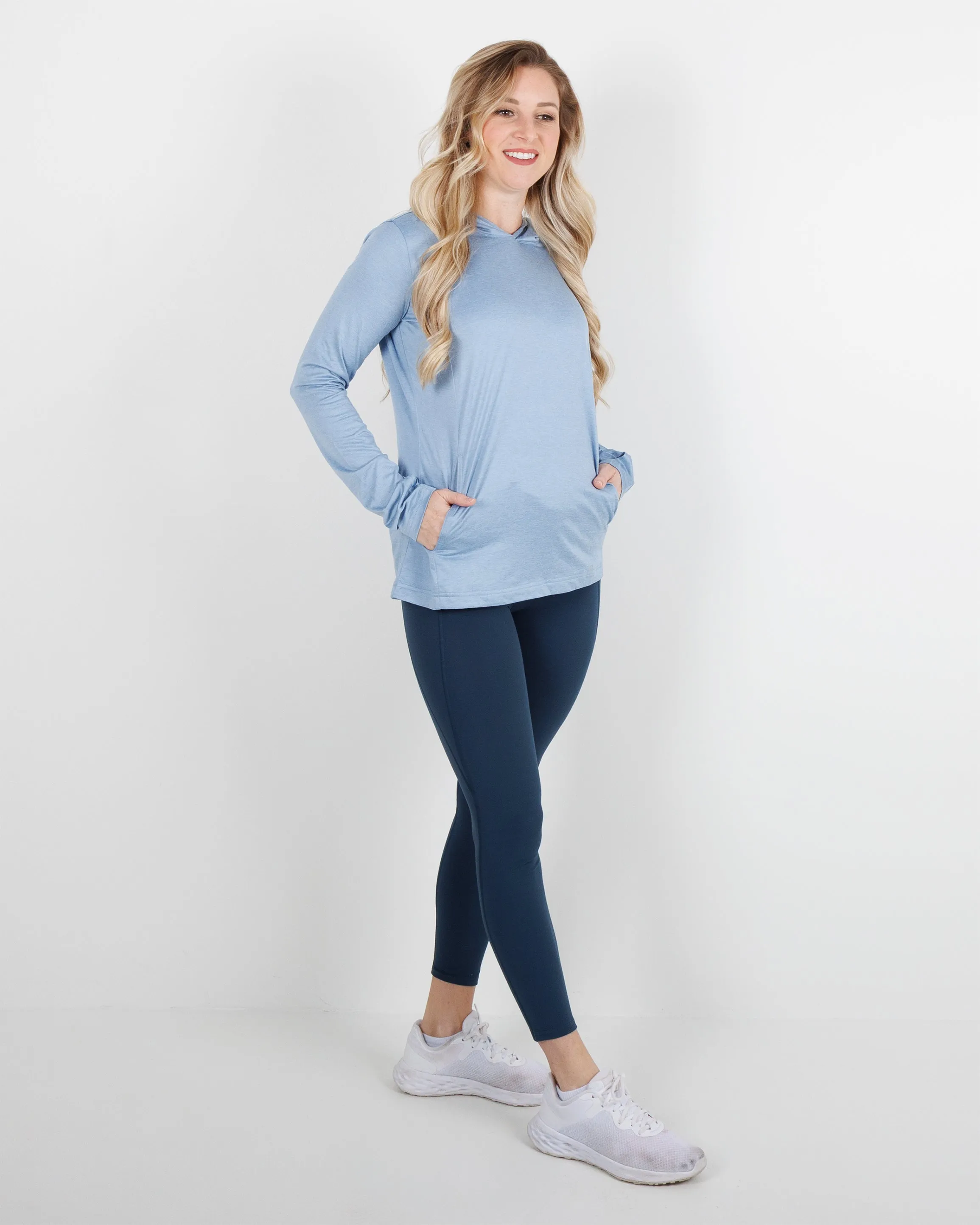 Women Blacks Beach Hoodie - Ashleigh Blue Heather