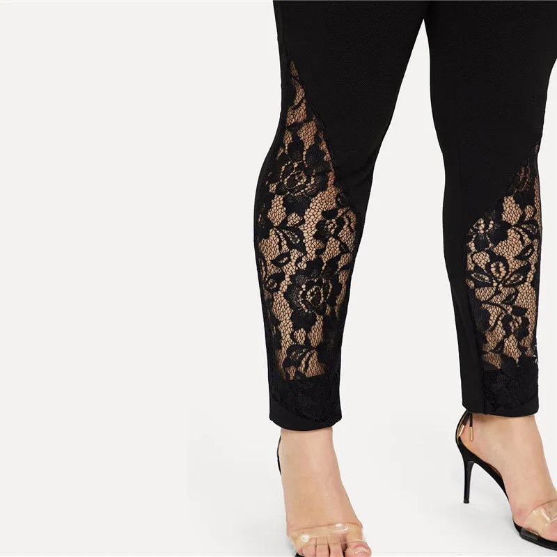 Women's Casual Elastic Mid-Waist Skinny Leggings | Plus Size