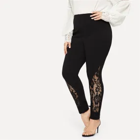 Women's Casual Elastic Mid-Waist Skinny Leggings | Plus Size