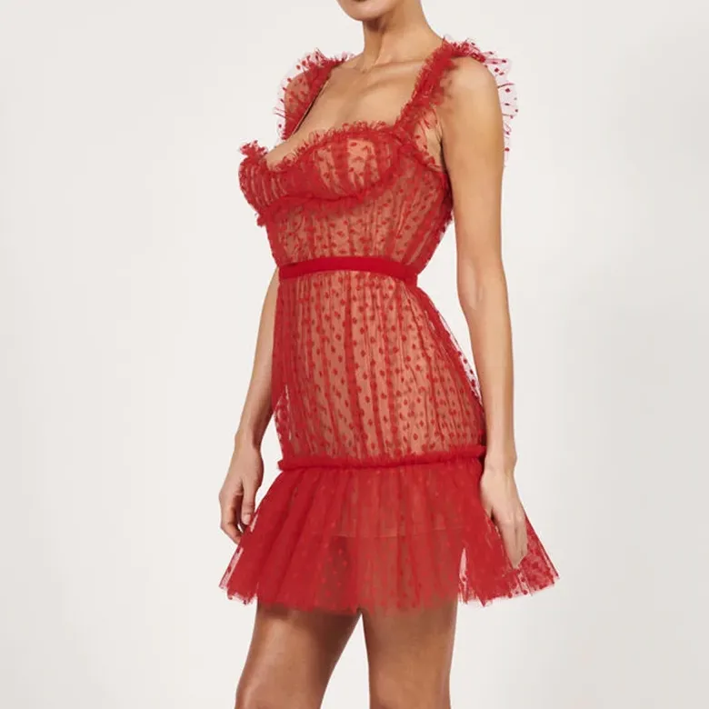 Women's Summer Casual A-Line Sheath Lace Mini Dress