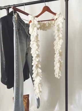 Y2K Chunky Knit Shaggy Fringed Boa Scarf