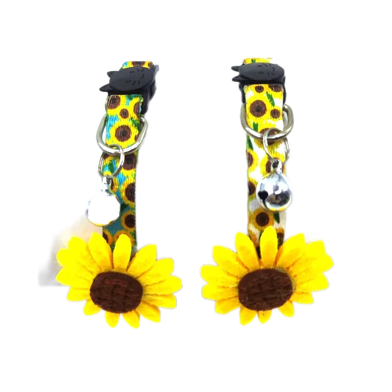 You Are My Sunshine Sunflower Breakaway Cat Collar
