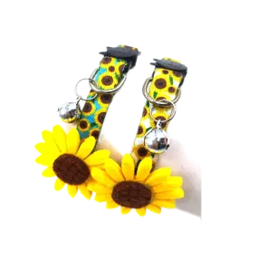 You Are My Sunshine Sunflower Breakaway Cat Collar